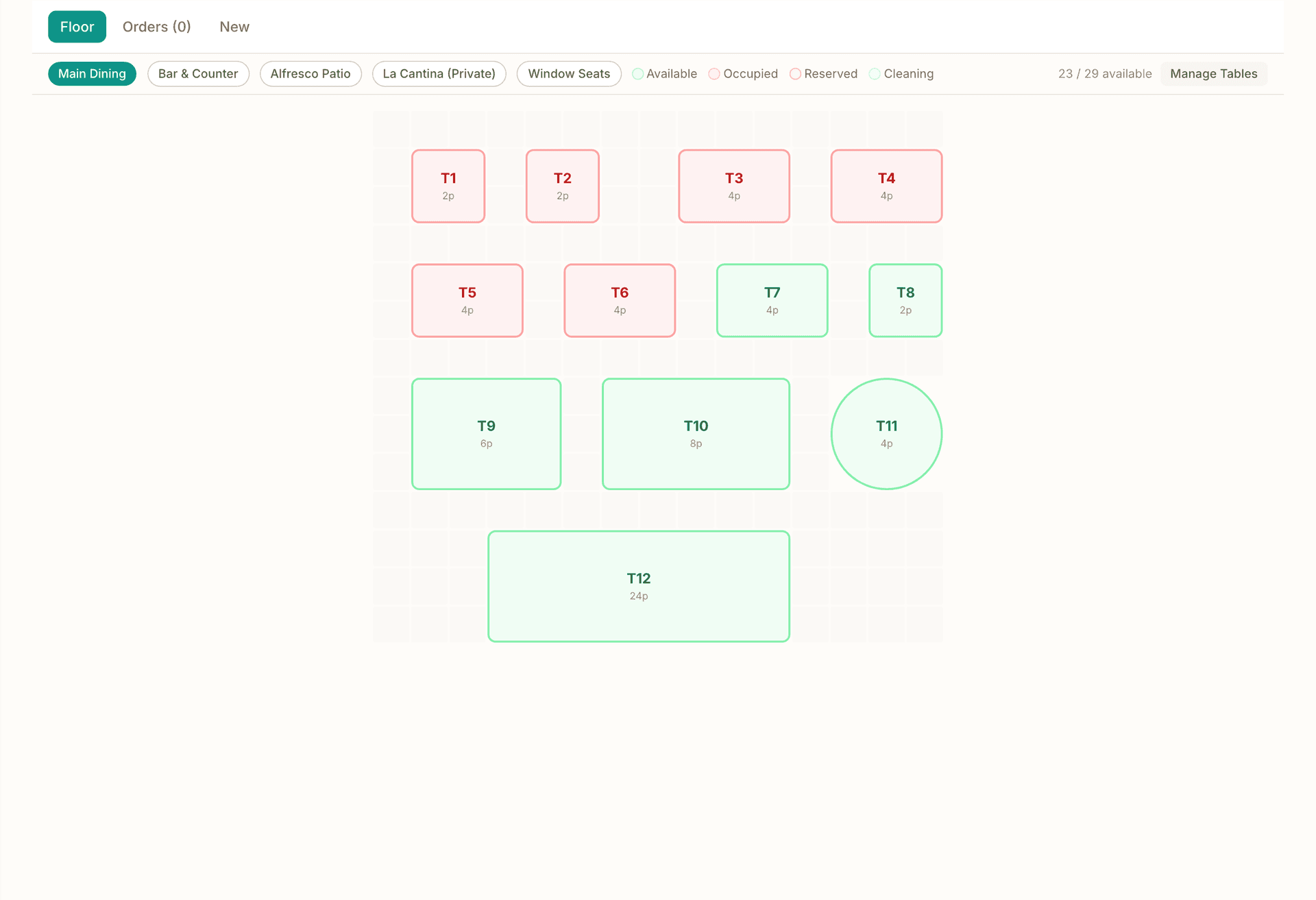 Point-of-sale terminal in the OneBookPlus web app